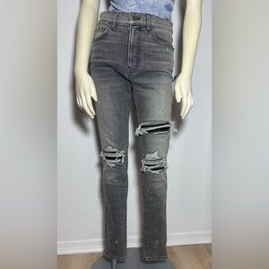 NWT Amiri MX1 Leather Patch Jeans